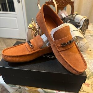 Men's Orange Coach Suede Loafers